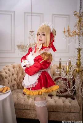 FATE Nero Claudius Fan Maid @Netizen Girl Bai Lang Sauce (9 photos)