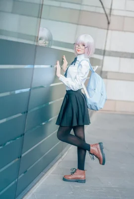 “Fate/Grand Order” Mash Kyrielight black silk school uniform Cosplay[CN: Bubble](14 photos)