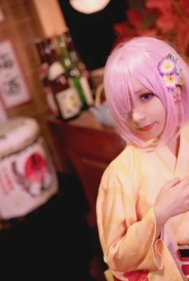 “Fate/Grand Order” Mashu Kimono Cosplay[CN: Huaqi](9 photos)