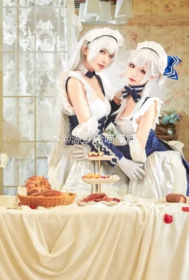 Azur Lane Belfast: @源纱希喵喵喵, Little Belfast: @尤大Yuta_ (10 photos)