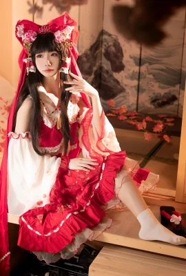 Touhou Project Hakurei Reimu Miko@梦梦酱_w (9 photos)