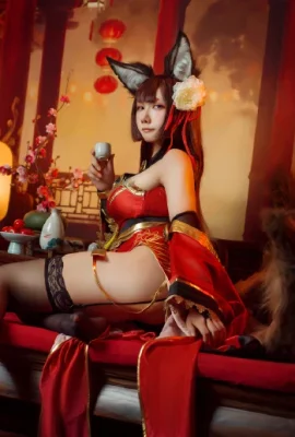 Azur Lane Amagi cosplay black silk cheongsam cn mahua mahua sauce w (10 photos)