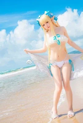 Azur Lane Centaur Swimsuit @星之迟迟 (9 photos)