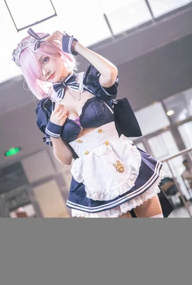 FGO Mash Kyrielight Fan Maid @Xiaoyuyu (Photographer: @教主Shadow) (Firefly Anime and Game Carnival) (9 photos)