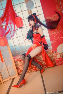 “Date A Live” Tokisaki Kurumi sexy cheongsam Cosplay[CN: COSer Mio_Mio](10 photos)