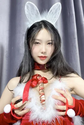 Dou Niang-Lee Shi's “Santa Bunny Girl” reveals her sexy lower body, which is so eye-catching (22 Photos)