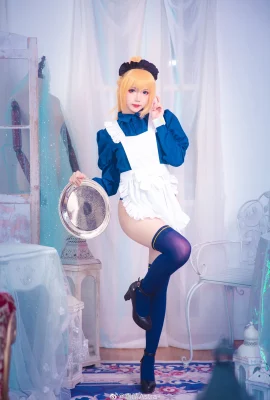 FGO Altria Pendragon maid @雪晴Astra- (9 photos)