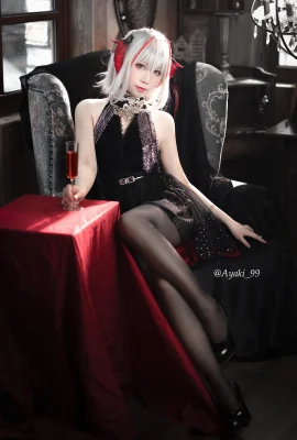 Arknights W 1st Anniversary Fan Dress @Ayaki_99 (9 photos)