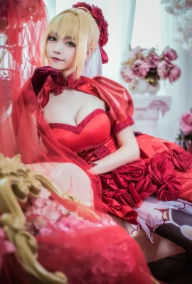 Fate/Extra Nero Claudius Rose Dress.ver cn: Big Curls Small Curls (12 photos)