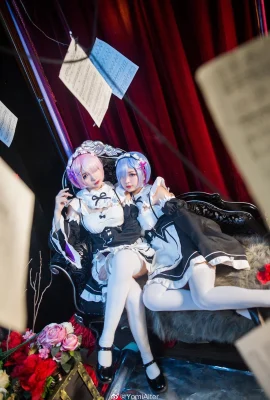 Re: Life in a Different World from Zero Rem: @小乙巴巴巴, Ram: @YomiAlter (9 photos)