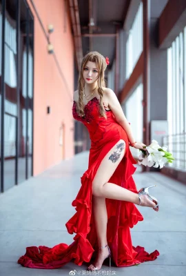 Final Fantasy 7 Alice evening dress @Xia Gege doesn't want to get up (Hatsumonogatari Anime Exhibition) (9 photos)