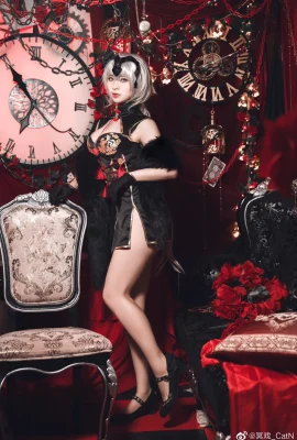 FGO Black Jeanne d'Arc cheongsam @冥戏_CatN (9 photos)