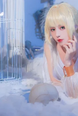 Fate/Grand Order Nero Claudius Roman Nightdress @coserAnge (9 photos)