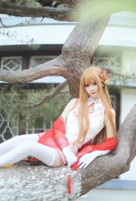 Sword Art Online Asuna fan cheongsam @coser Ange (9 photos)