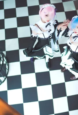 Re: Life in a Different World from Zero Rem: @小喵who loves fish, Ram: @凌草mua (9 photos)