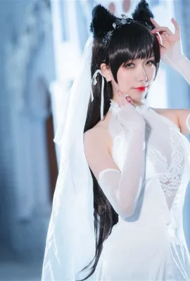 “Azur Lane” Atago wedding dress cosplay beautiful pictures[CN: -亦北-](12 photos)