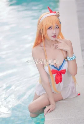 Princess Connect! Re:Dive Pekolim swimsuit COS[CN: Xixi legs meow meow](9 photos)