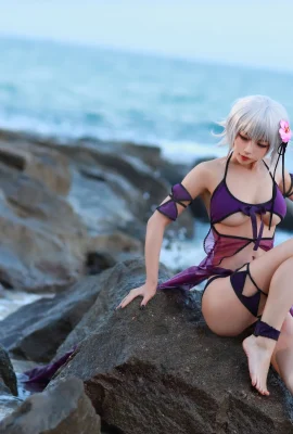 Shui Miao Aqua's “FGO-Black Joan of Arc” sexy electric eye fire index bursts (41 Photos)