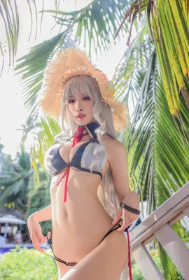 Shui Miao Aqua's sunny swimsuit style in “Azur Lane-Algeria” is too charming (35 Photos)