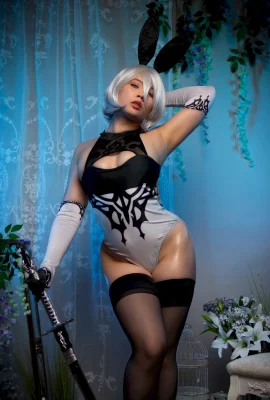 Virtual Geisha Cosplay 2B Hiroha No. 2 Type B Bunny (55 Photos)