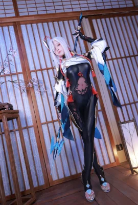 Shui Miao Aqua's “Genshin Impact-Shen He” tights show off the peach buttocks curve (30 Photos)