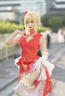 Fate/Grand Order Nero Claudius fan cheongsam @封疆疆v (9 photos)