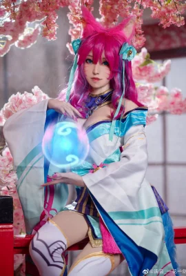 League of Legends Ahri Soul Lotus @魂音_一花一剑 (9 photos)