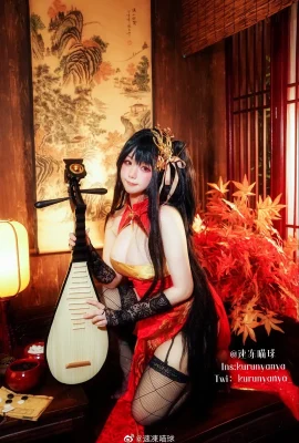 Azur Lane: The Phoenix Sings in Spring Dawn – Dafeng Qipao @Quickly Frozen Cat Ball (9 photos)
