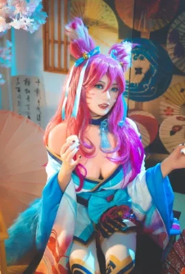League of Legends Ahri Soul Lotus Skin @真朱乃猹 (9 photos)