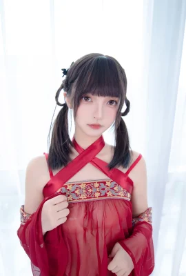 Kagakusaka Mafuyu’s “Red Tulle” The sexy angle of the rear view cannot be hidden (75 Photos)