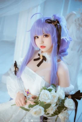 Azur Lane Unicorn cos Dream of Pure White Oath cnahriri_Ganlory (12 photos)