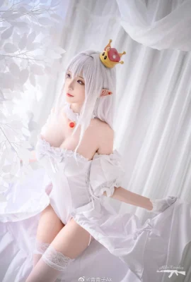 Super Mario Mononoke cos White Silk Charm Princess cn Qing Qingzi Ak (12 photos)