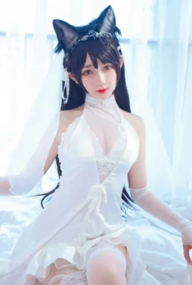 Azur Lane Atago White Wedding Dress Cos pure white wedding dress beautiful and flawless (18 photos)