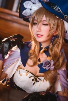 Genshin Lisa cos intellectual witch cn lost humanoid QUQ (9 photos)