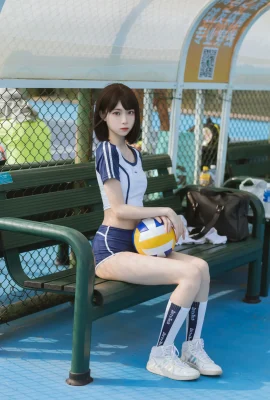 Xu Lan’s LAN “Short Hair Volleyball Girl” sexy waist is fully presented (40 Photos)