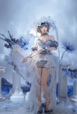 Cute Popular Coser Noodle Cake Cake Fairy Blue route Chai Jun Dress