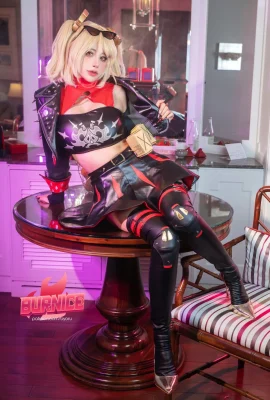 Japanese sexy lo1i Byoru Jue District Zero Bonis theme sexy red sexy underwear with black leather stockings showing plump body tempting photo 57P
