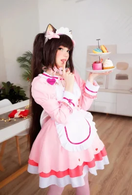 Caticornplay – Chocola pink dress